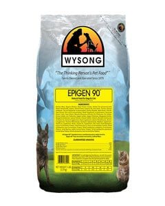 Paquete de alimentos para perros de la marca Wyson