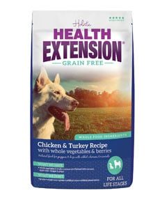 Paquete de pienso para perros de la marca Health Extension