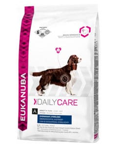 Saco de pienso Eukanuba especial para perros con sobre peso y perros esterilizados